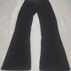 ブラックフレア デニムパンツ 2ボタンのサムネイル