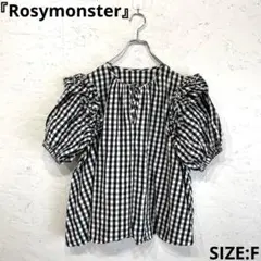 日本製【rosymonster】ギンガムチェックブラウス　パフスリーブブラウスFのサムネイル