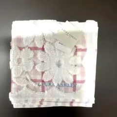LAURA ASHLEY タオルハンカチ ピンク チェック 花柄のサムネイル