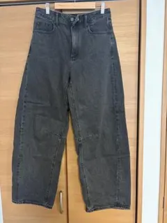 GU ダークグレー ワイドパンツ Lサイズ