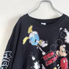 used ミッキースウェット ディズニー キャラクター ブラック ミニー 古着