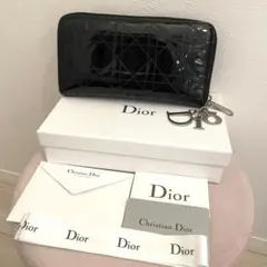 美品✨ディオール＊Lady Dior＊ロータスウォレット＊カナージュ＊長財布のサムネイル