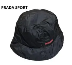 PRADA 三角ロゴ ブラック バケットハット ナイロン - メルカリ
