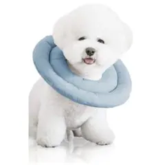 エリザベスカラー 犬 猫 ペット 引っ掻き防止 ブルー Sサイズ