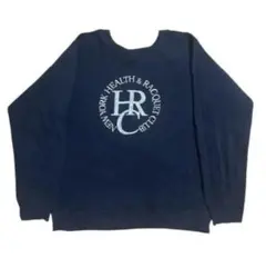 80's USA製 Champion 企業スウェット 後期トリコタグ L 黒×白