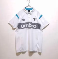 希少 00s UMBRO アンブロ ポロシャツ y2k テック 白 Ｍ 古着のサムネイル