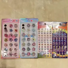 【正規品】ほっぺちゃん/おはじきシール、たまごっち/プチプチシール　4点セット