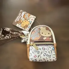 サンリオ　ハローキティ　スカーフ付チャームリュック　ヒョウ柄　キティ