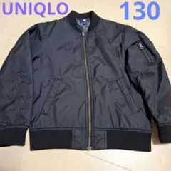 UNIQLO ボンバージャケット 130サイズ 黒　MA-1　アウター　ブルゾン