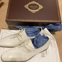 BENIR ホワイト ドレスシューズ 25cm