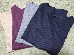 リブボートネックＴ（５分袖）４色 Ｓサイズ