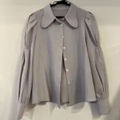 Felitie フリルブラウス FRILL BLOUSE (GRAY) - メルカリ