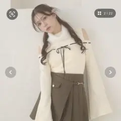 Ambre Neige ベロアリボンオフタートルニットのサムネイル