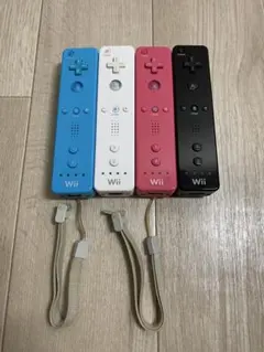 【即日発送】Wii　リモコン４台 ピンク　ブラック　ブルー　ホワイト