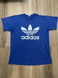 USA製 adidas Tシャツ ネイビー 背面でかロゴ M 丸胴 90s - メルカリ