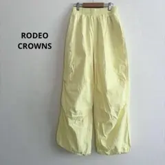 ロデオクラウンズ　ワークパンツ　ワイドパンツ　カーゴ　イエロー 黄色　コットン