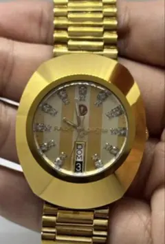RADO DIASTAR 自動巻き 腕時計 ゴールドカラー ダイヤ 24p - メルカリ