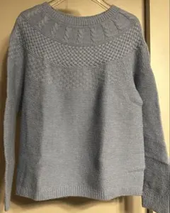 【NOLLEY'S light】ノーリーズライト　ニットM 日本製　空色