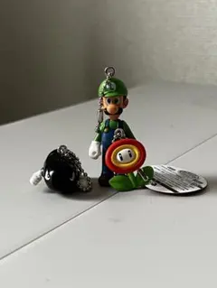 スーパーマリオ キーホルダー 3点セット（ルイージ、ファイアーフラワー、キラー）