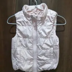 ダウンベスト 90cm ピンク色