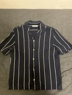 ZARA ストライプニットシャツ　Mサイズ