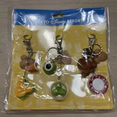 東京ディズニーリゾート ストラップ付きキーチェーン 3個セット