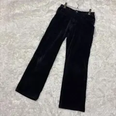 DAMA collectionダークグレー コーデュロイ ストレッチレッグパンツ