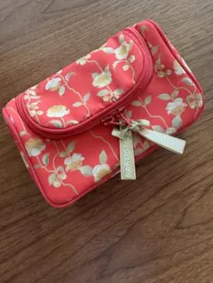 ARTISAN & ARTIST 花柄ポーチ コーラル