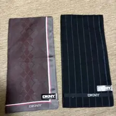 DKNY ハンカチ 2枚セット ダークグレー ネイビーのサムネイル