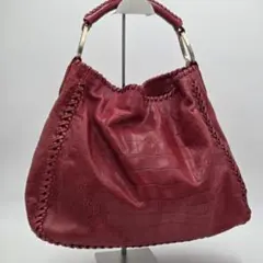 SAZABY【サザビー】クロコ型押し レザー エートート レッド系 A4対応　赤