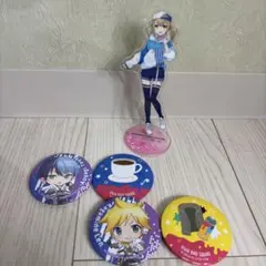 プロセカ ビビバス 5点セット 小豆沢こはね アクスタ 他キャラ 缶バッジ