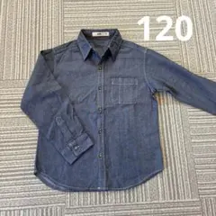 美品　MPS デニムブルー 長袖シャツ 120