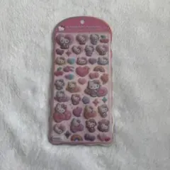 【正規品】サンリオ　コットンパフィーシール 　 ハローキティヒョウ柄