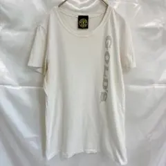 ゴールドジム Tシャツ Uネック 半袖 縦ロゴ L 白 綿 トレーニングのサムネイル