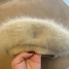 モヘア混紡 ベレー帽 ベージュ Munsing