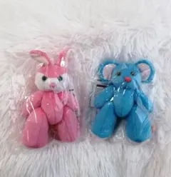 TeddyJOJO マスコットぬいぐるみ キーチェーン うさぎ mojojojo