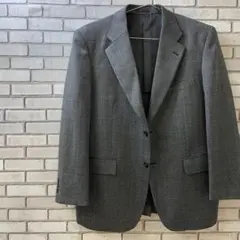 ヘリンボーン グレー チェック柄ジャケット ストライプ テーラード ポケット付き