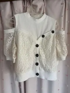 CECIL McBEE オフショルダー半袖シャツ