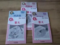 啓林館　小学生　わくわく算数4, 5, 6年生の問題集と解答セット