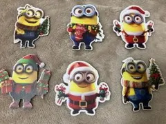 【6個セット】ミニオン　オーナメント　木製　クリスマス　ツリー　飾り④
