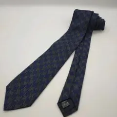 美品　beams heart ビームス ネクタイ　紺　灰色　千鳥格子