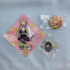 鬼滅の刃 くら寿司 コラボグッズ 缶バッジ ラバーマスコット 甘露寺蜜璃