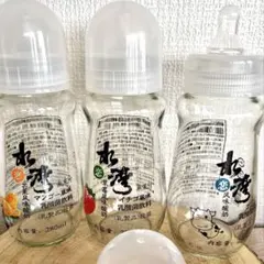 空瓶 水恋湾乳酸菌飲料280ml飲むヨーグルト 哺乳瓶型 3本セット