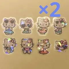 日焼けキティ オーロラホログラム クリアシール フレークシール サンリオ