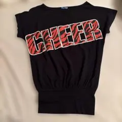 CHEER EXTREME Tシャツ ブラック ゼブラ柄