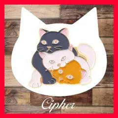 【Xmas SALE】■ 仲良し　だんご３きょうだい　子猫ピンバッジ ■ 箱付■