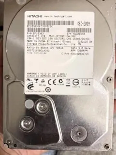 HITACHI 1TB HDD 7200rpm 動作品 良好