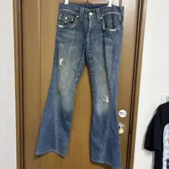True Religion フレアパンツ ダークブルー