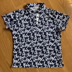 and per se ポロシャツ ネイビー 総柄 Lサイズのサムネイル