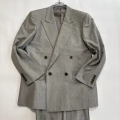 バーバリー ダブルテーラードジャケット スーツ セットアップ S グレー